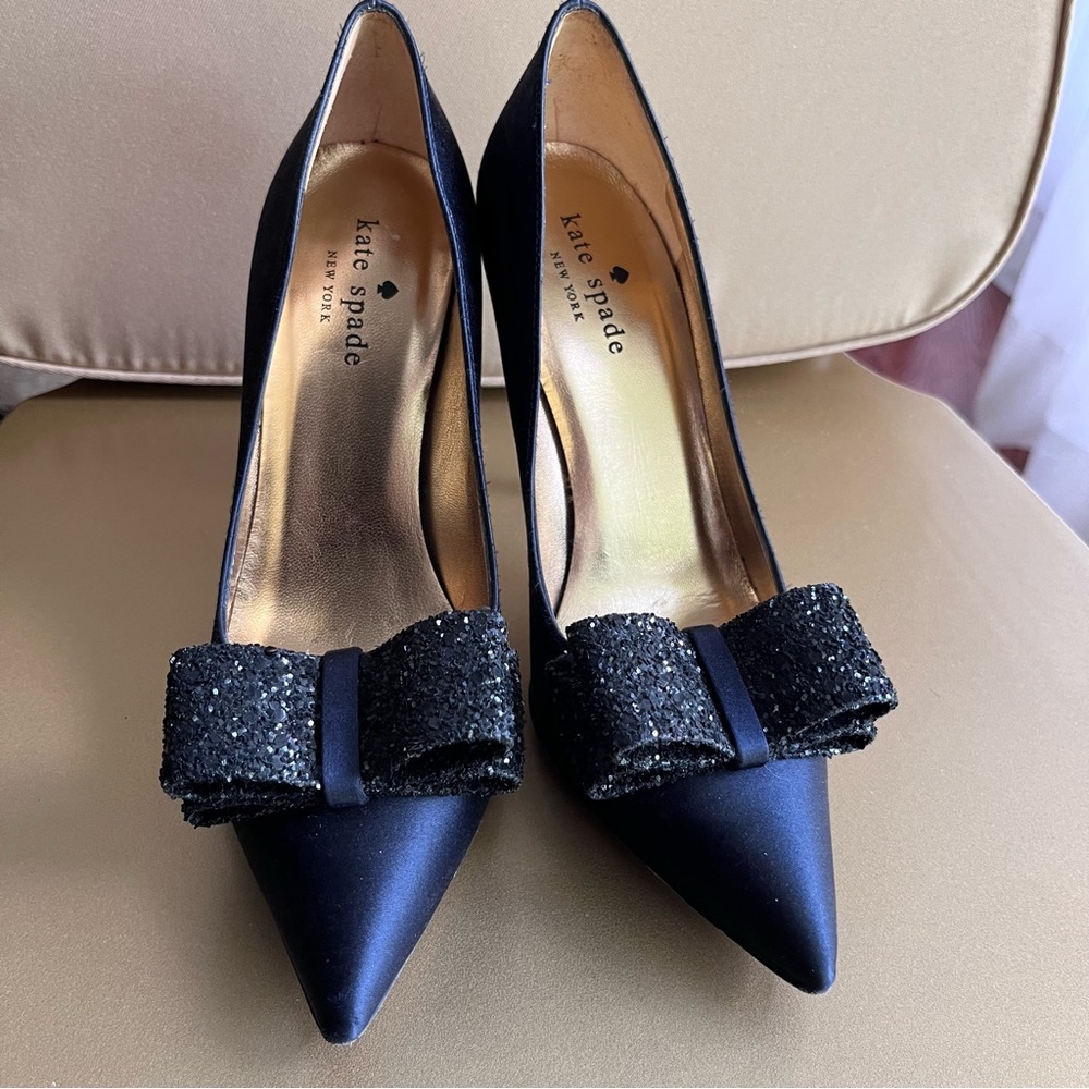 Kate Spade Midnight Blue Satin heels